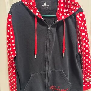Disney Minnie Mouse Red and Black Polka Dot Hoodie
